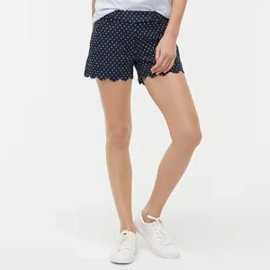 J.Crew Blue and White Polka Dot Shorts